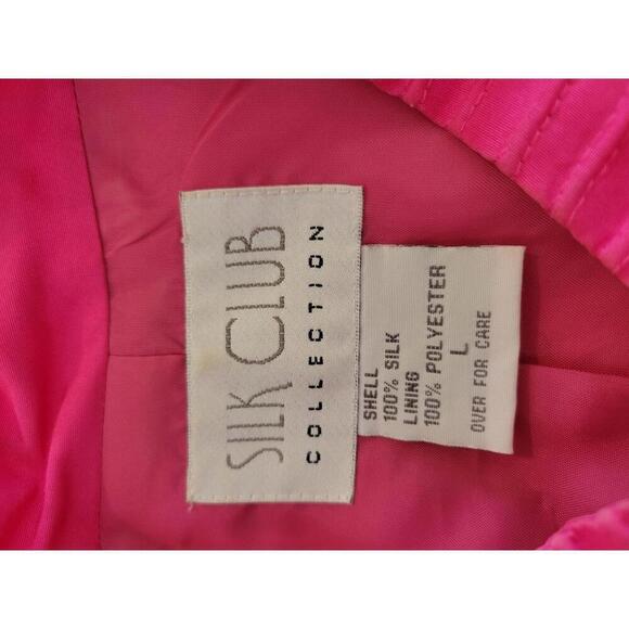 Vintage Silk Club Collection large pink jacket - Picture 4 of 5